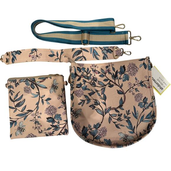 Handbags - Ah-Dorned Vegan Leather Messenger Tote w/ Matching Crossbody Bag NWT